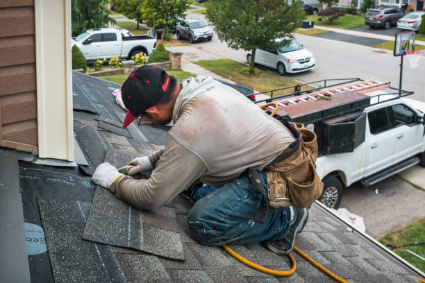 Professional Flat Roof Repair technician working in Sims, NC